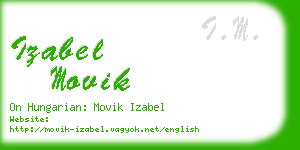 izabel movik business card